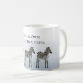 Blue Black Zebras Be Your Own Kind of Beautiful Kaffeetasse (VorderseiteRechts)
