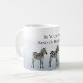 Blue Black Zebras Be Your Own Kind of Beautiful Kaffeetasse (Vorderseite Links)