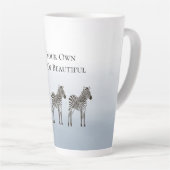 Blue Black Zebras Be Your Own Kind of Beautiful Milchtasse (Rechte Ecke)