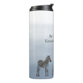 Blue Black Zebras Be Your Own Kind of Beautiful Thermosbecher (Nach links gedreht)