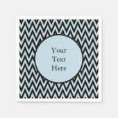 Blue Black Zickzack Serviette (Vorderseite)