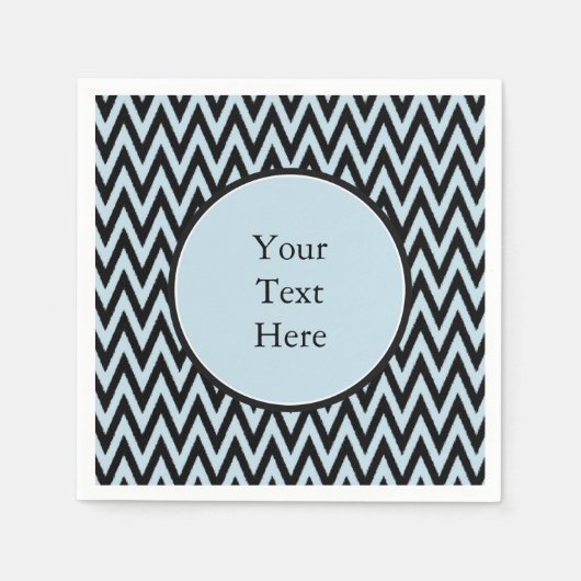 Blue Black Zickzack Serviette (Vorderseite)