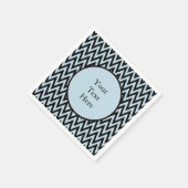 Blue Black Zickzack Serviette (Ecke)