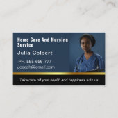 Blue Black Zuhause Health Aide Business Card Visitenkarte (Vorderseite)