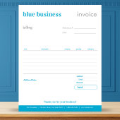 Blue Blank Order Form oder Rechnung Notepad Notizblock