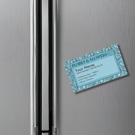 Blue Blätter Bilingual Magnetische Visitenkarte