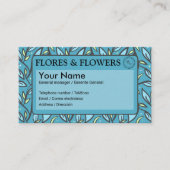 Blue Blätter Bilingual Visitenkarte (Vorderseite)