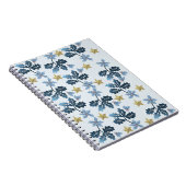 Blue Blätter & Gold Star Notebook. Notizblock (Rechte Seite)