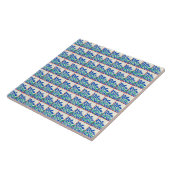 Blue Blätter Keramik Tile Fliese (Seite)