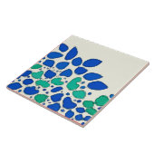 Blue Blätter Keramik Tile Fliese (Seite)