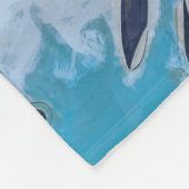 Blue Blätter Nature Tropical Patten Personalize Fleecedecke (Ecke)