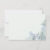 Blue Blätter und Berries Vielen Dank Dankeskarte (Rückseite)