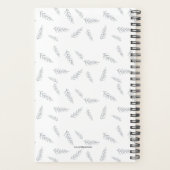 Blue Blätter Watercolor Planner Planer (Rückseite)