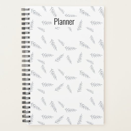 Blue Blätter Watercolor Planner Planer (Vorderseite)