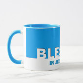 Blue BLESSED Christlich Tasse (Links)