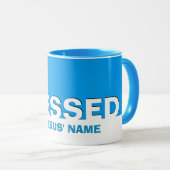 Blue BLESSED Christlich Tasse (VorderseiteRechts)