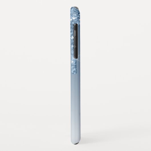 Blue Bling | Luxus Sparkle Glitzer Monogram Case-Mate iPhone Hülle (Hinten/Links)