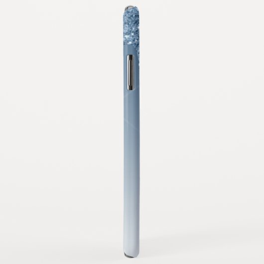 Blue Bling | Luxus Sparkle Glitzer Monogram Case-Mate iPhone Hülle (Hinten/Rechts)