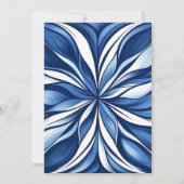 Blue Bliss Bio Blumenfeier Einladung (Rückseite)