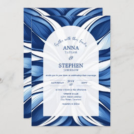 Blue Bliss Bio Blumenhochzeit Einladung