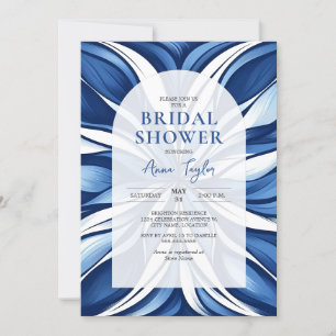 Blue Bliss Bio florales Brautparty Einladung
