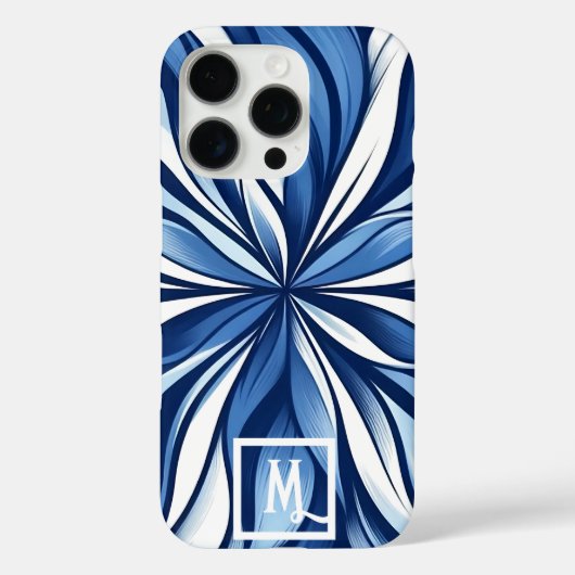 Blue Bliss: Bio Psychedelic Floral Case-Mate iPhone Hülle (Rückseite)