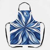 Blue Bliss: Bio Psychedelic Floral Schürze (Vorderseite)