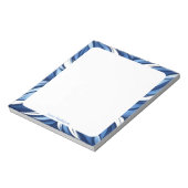 Blue Bliss Organic Floral Personalisierter Schreib Notizblock (Rotiert)