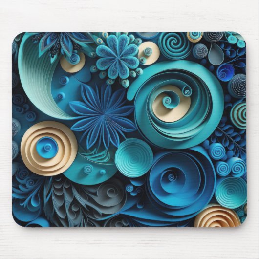Blue Bliss Paper Quill Mousepad (Vorne)