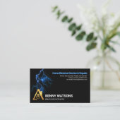 Blue Blitzing Electric Storm Electrical Service Visitenkarte (Stehend Vorderseite)