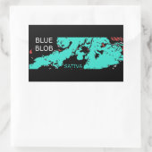 BLUE BLOB SATIVA RECHTECKIGER AUFKLEBER (Tasche)