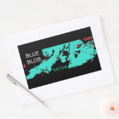 BLUE BLOB SATIVA RECHTECKIGER AUFKLEBER (Umschlag)