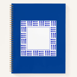 Blue Block Spiral Notebook Notizblock