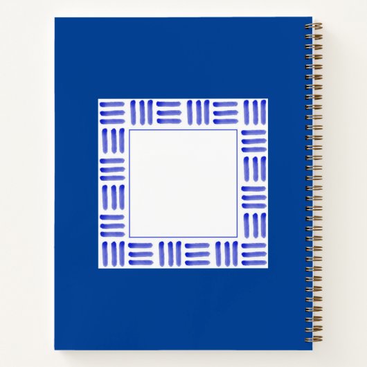 Blue Block Spiral Notebook Notizblock (Rückseite)