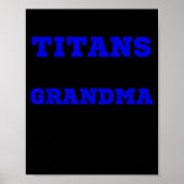 Blue Block Text Grandma Tee Poster (Vorne)