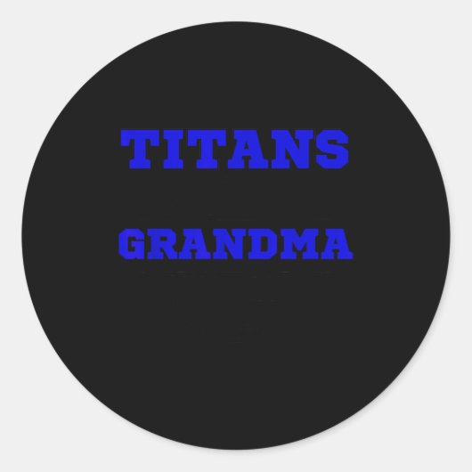 Blue Block Text Grandma Tee Runder Aufkleber (Vorderseite)