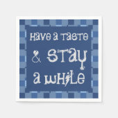 Blue Blocks lässige Party-Servietten Serviette (Vorderseite)