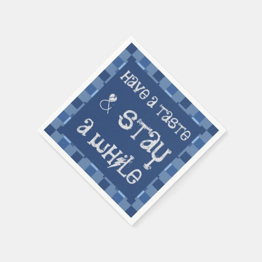 Blue Blocks lässige Party-Servietten Serviette (Ecke)