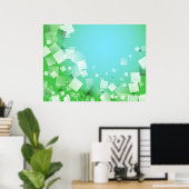 Blue Blocks Poster (Heimbüro)