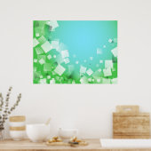 Blue Blocks Poster (Küche)