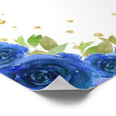 Blue Blonde Hair Girl 16 . Geburtstag Willkommen Poster (Ecke)