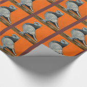 Blue Blondinette Pigeon Geschenkpapier (Ecke)
