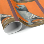 Blue Blondinette Pigeon Geschenkpapier (Rolleneckpunkt)