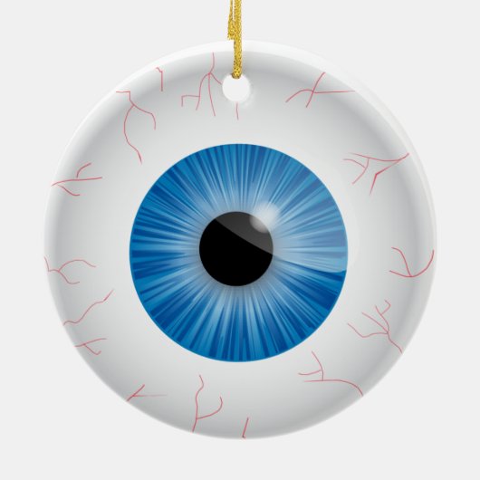 Blue Bloodshot Eyeball Ornament (Hinten)
