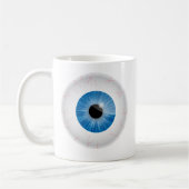 Blue Bloodshot Eyeballs Tasse (Links)