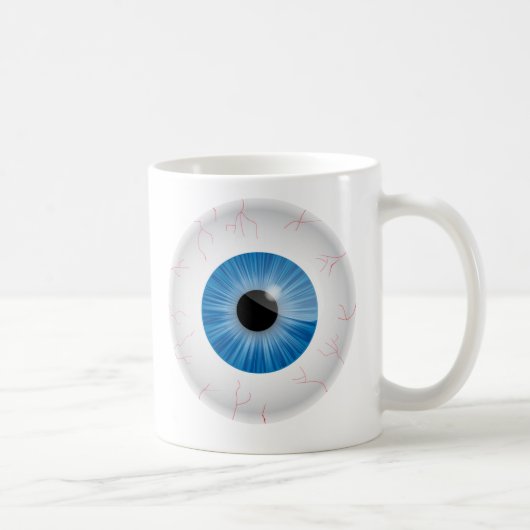 Blue Bloodshot Eyeballs Tasse (Rechts)