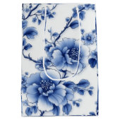 Blue Bloom Geschenktasche Mittlere Geschenktüte (Rückseite)