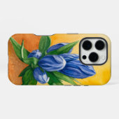 Blue Bloom iPhone 16 Pro Fall - Botanische Kunst Hülle (Rückseite (Horizontal))