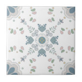 Blue Bloom Mandala Tile Fliese (Vorderseite)