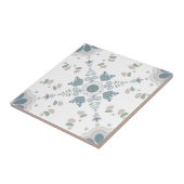 Blue Bloom Mandala Tile Fliese (Seite)